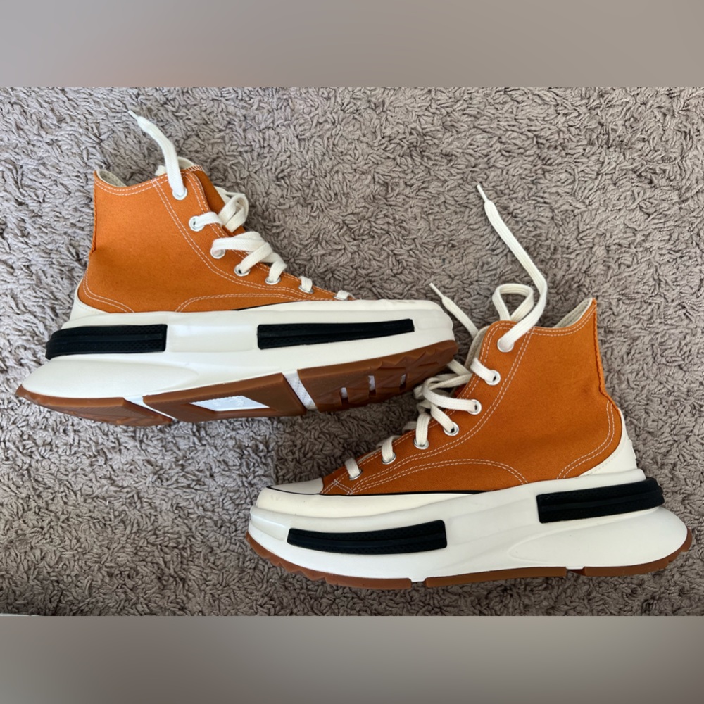 High Top Converse. Orange. - Picture 2 of 3